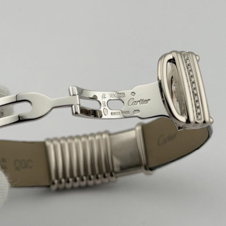 Cartier Declaration 2611 WT000450 18k White Gold 6 Diamond Bars Titanium - 14