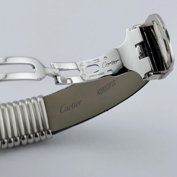 Cartier Declaration 2611 WT000450 18k White Gold 6 Diamond Bars Titanium - 8