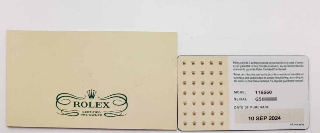 2024 CPO Rolex Sea Dweller Deepsea 116660 44mm Black Dial Steel Box CPO Card - 8