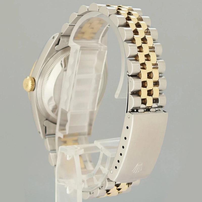 MINT Rolex DateJust 16233 Two Tone Yellow Gold Jubilee Blue Diamond Watch Box - 5