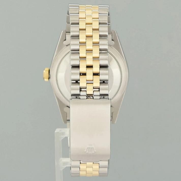 MINT Rolex DateJust 16233 Two Tone Yellow Gold Jubilee Blue Diamond Watch Box - 6