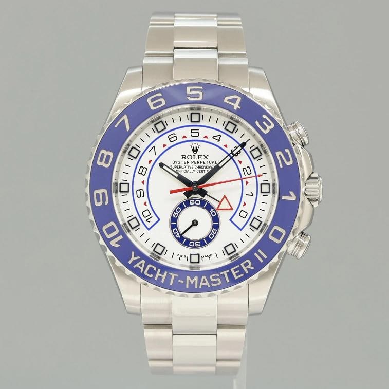 2026 RSC PAPERS Rolex Yacht-Master II Steel White 44mm Blue Ceramic 116680 Watch - 2