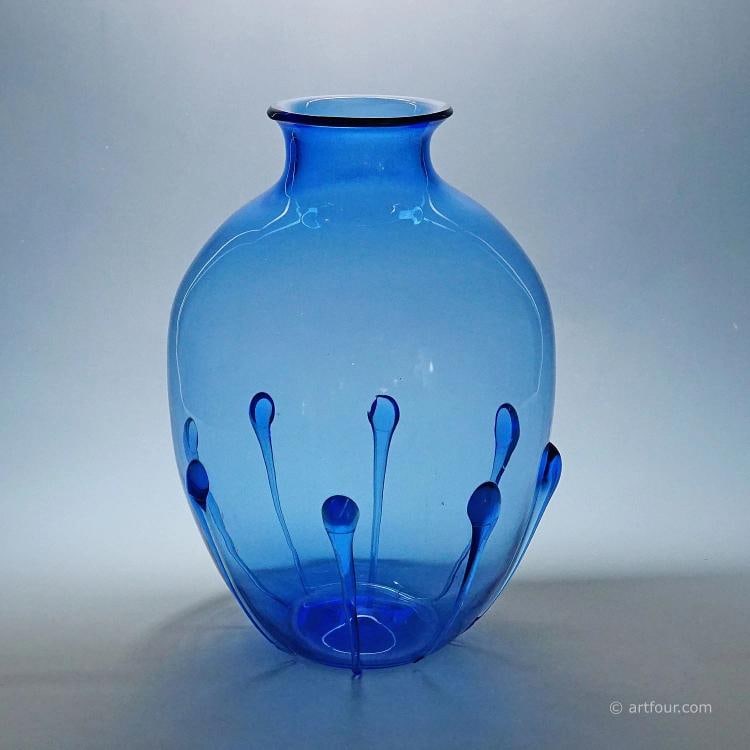 Large Vetro Soffiato Glass Vase by Vittorio Zecchin attr. Murano 1924 (1 of 11)
