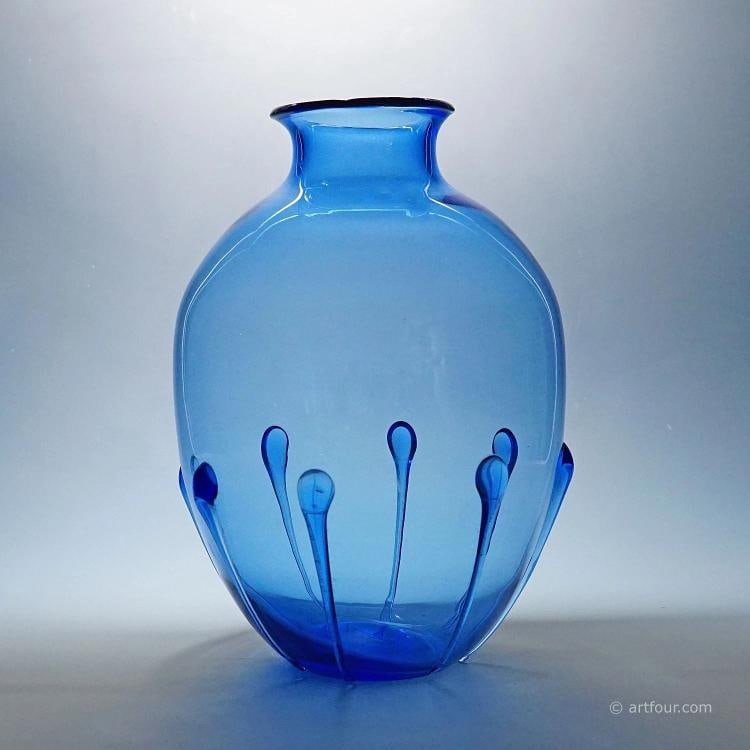 Large Vetro Soffiato Glass Vase by Vittorio Zecchin attr. Murano 1924 - 3