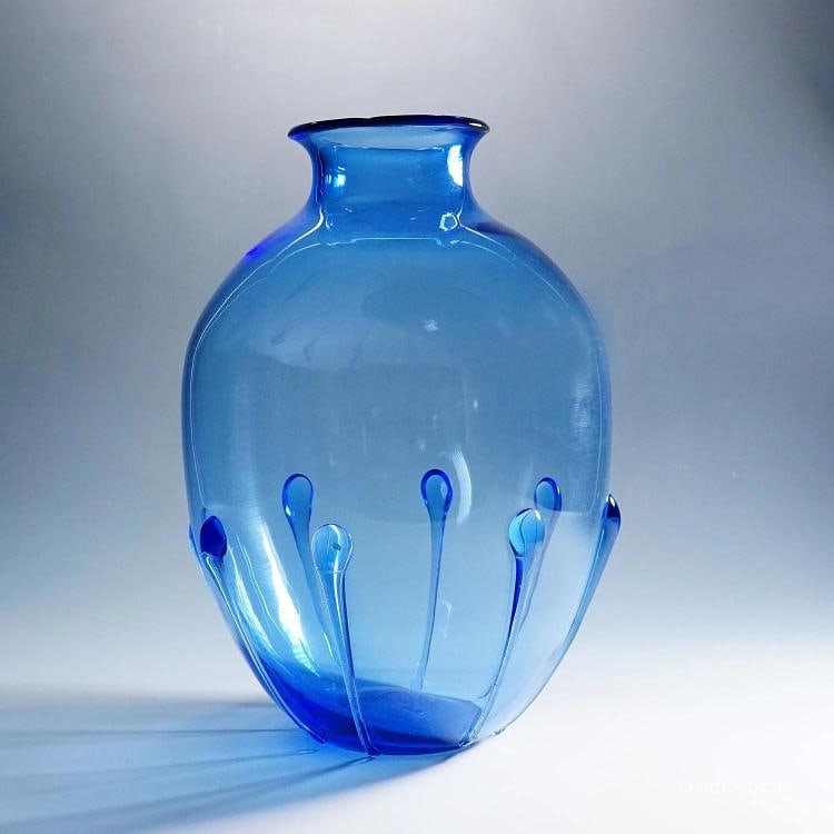 Large Vetro Soffiato Glass Vase by Vittorio Zecchin attr. Murano 1924 - 4