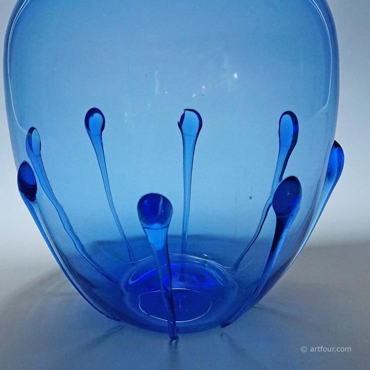 Large Vetro Soffiato Glass Vase by Vittorio Zecchin attr. Murano 1924 - 6