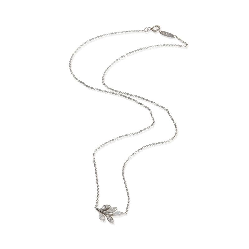 Tiffany & Co. Platinum Diamond Victoria Vine Necklace - 3