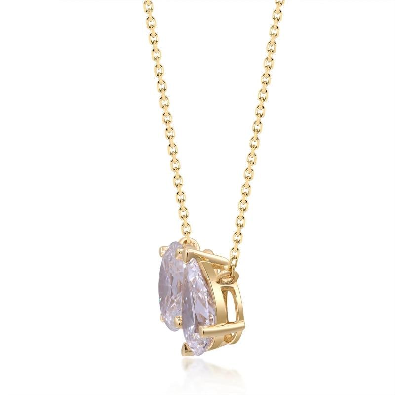 2.09 ctw Yellow Gold Lab-Grown Diamond Necklace - 2