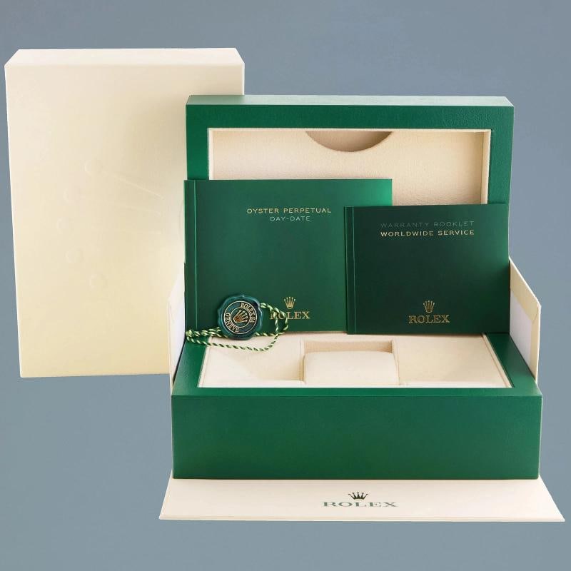 2013 MINT Rolex President Day Date 118239 White Gold Silver Diamond Watch Box - 7