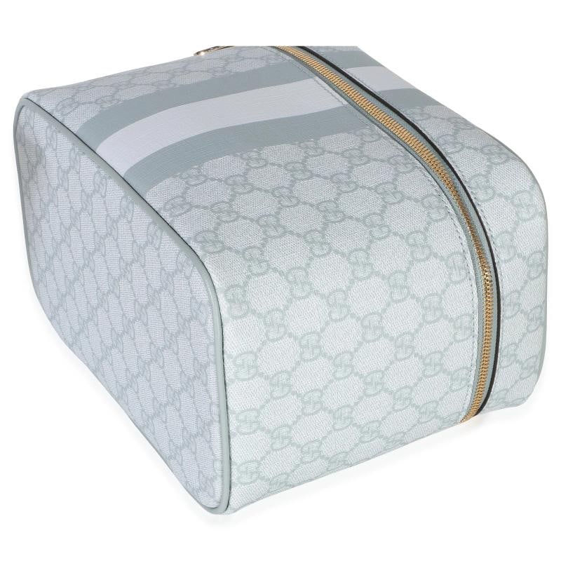 Gucci Light Blue GG Supreme Monogram Dollar Calfskin Medium Savoy Vanity Case - 6