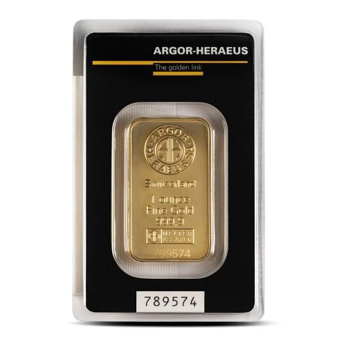1 oz Argor-Heraeus Gold Bar (New w/ Assay): 1 oz Argor-Heraeus Gold Bar (New w/ Assay)