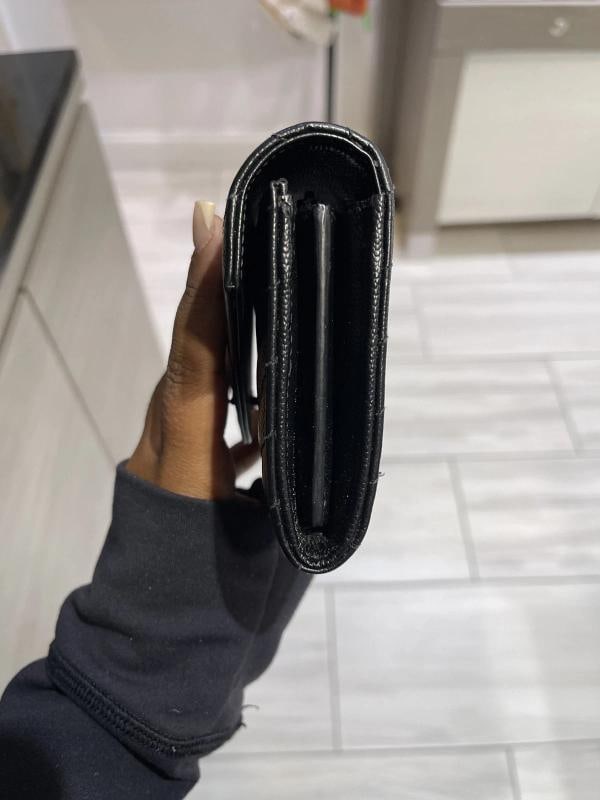 YSL Saint Laurent Monogram Large Flap Wallet in Grained Leather - 17