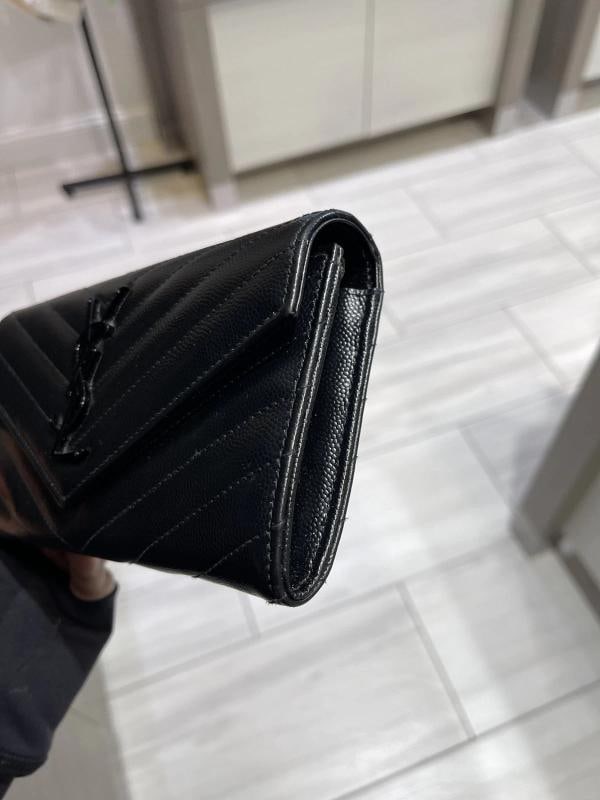 YSL Saint Laurent Monogram Large Flap Wallet in Grained Leather - 3