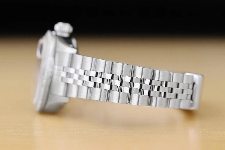ROLEX LADIES DATEJUST 69174 PINK DIAL 18K WHITE GOLD STEEL DIAMOND JUBILEE WATCH - 5