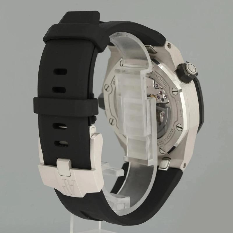 PAPERS Audemars Piguet Royal Oak Offshore White Gold Black 42mm 15720CN Watch - 6
