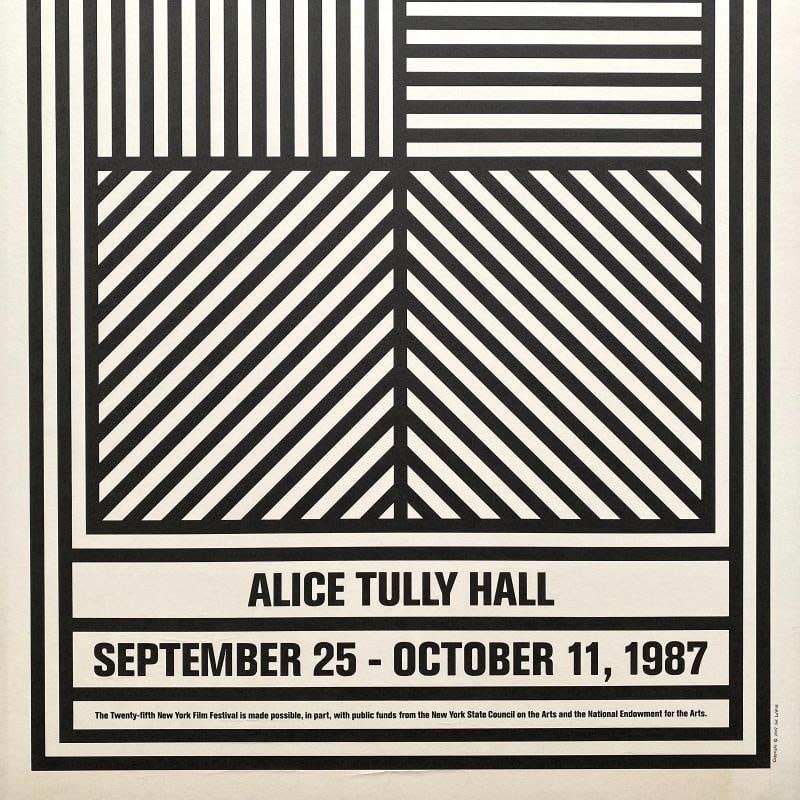 SOL LEWITT RARE 1987 SILKSCREEN PRINT FRAMED 25TH NEW YORK FILM FESTIVAL POSTER - 10