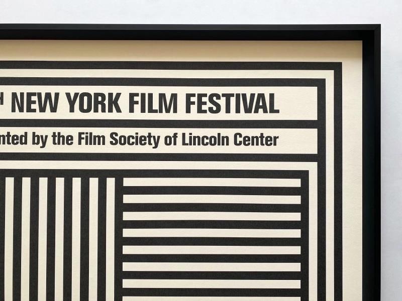 SOL LEWITT RARE 1987 SILKSCREEN PRINT FRAMED 25TH NEW YORK FILM FESTIVAL POSTER - 11