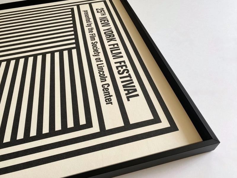 SOL LEWITT RARE 1987 SILKSCREEN PRINT FRAMED 25TH NEW YORK FILM FESTIVAL POSTER - 12