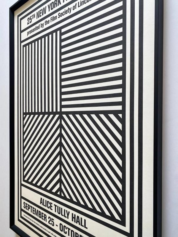 SOL LEWITT RARE 1987 SILKSCREEN PRINT FRAMED 25TH NEW YORK FILM FESTIVAL POSTER - 14