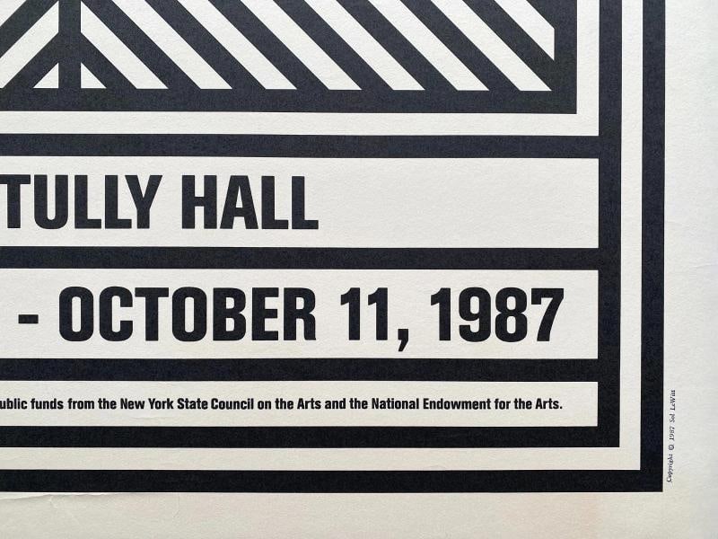 SOL LEWITT RARE 1987 SILKSCREEN PRINT FRAMED 25TH NEW YORK FILM FESTIVAL POSTER - 16