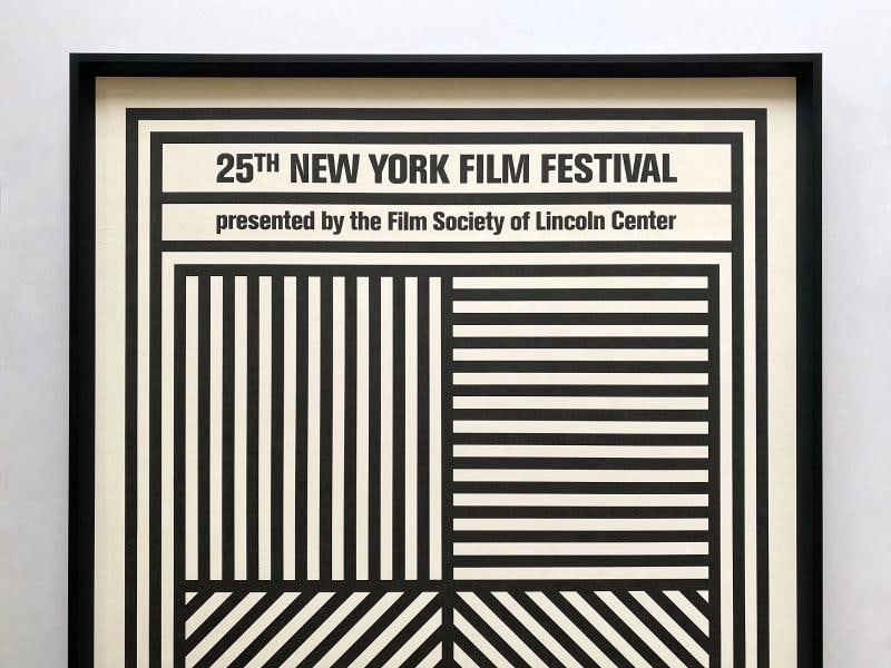 SOL LEWITT RARE 1987 SILKSCREEN PRINT FRAMED 25TH NEW YORK FILM FESTIVAL POSTER - 2