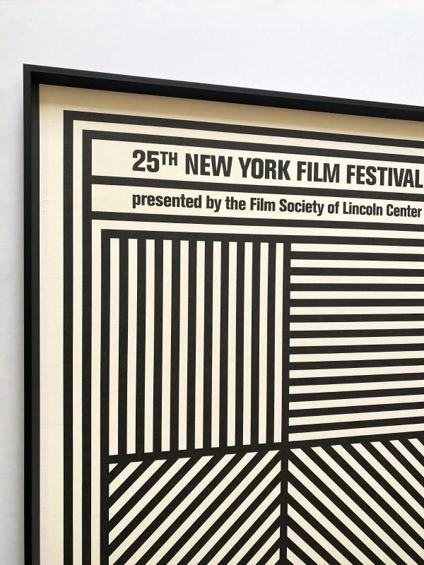 SOL LEWITT RARE 1987 SILKSCREEN PRINT FRAMED 25TH NEW YORK FILM FESTIVAL POSTER - 4