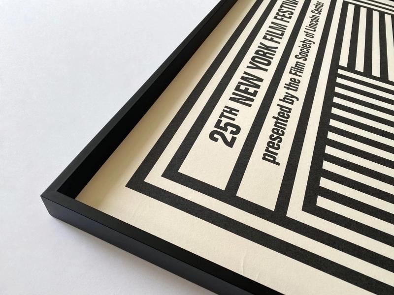 SOL LEWITT RARE 1987 SILKSCREEN PRINT FRAMED 25TH NEW YORK FILM FESTIVAL POSTER - 5