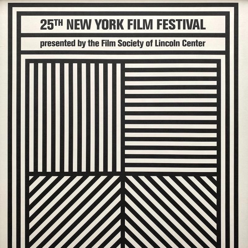 SOL LEWITT RARE 1987 SILKSCREEN PRINT FRAMED 25TH NEW YORK FILM FESTIVAL POSTER - 6