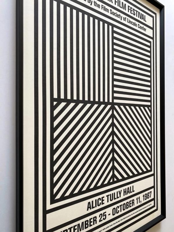SOL LEWITT RARE 1987 SILKSCREEN PRINT FRAMED 25TH NEW YORK FILM FESTIVAL POSTER - 7