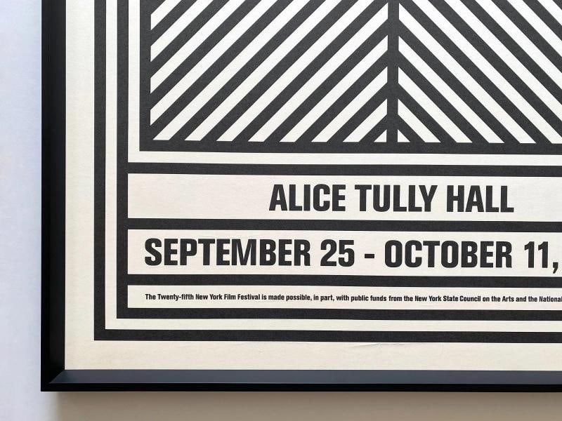 SOL LEWITT RARE 1987 SILKSCREEN PRINT FRAMED 25TH NEW YORK FILM FESTIVAL POSTER - 9