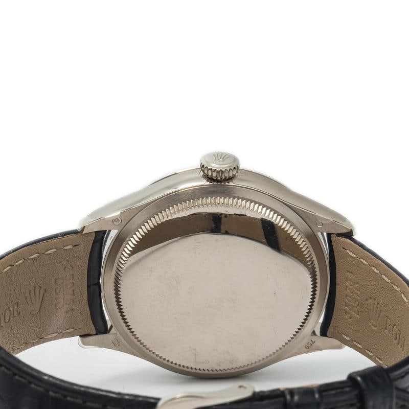 Rolex Cellini Time 50609 18k White Gold Rhodium Dial Factory Diamond Watch 39mm - 6