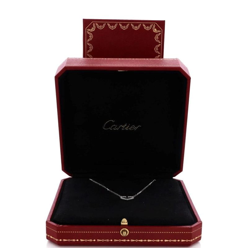 Cartier C Heart de Cartier Pendant Necklace 18K White Gold with Pave Diamonds - 2