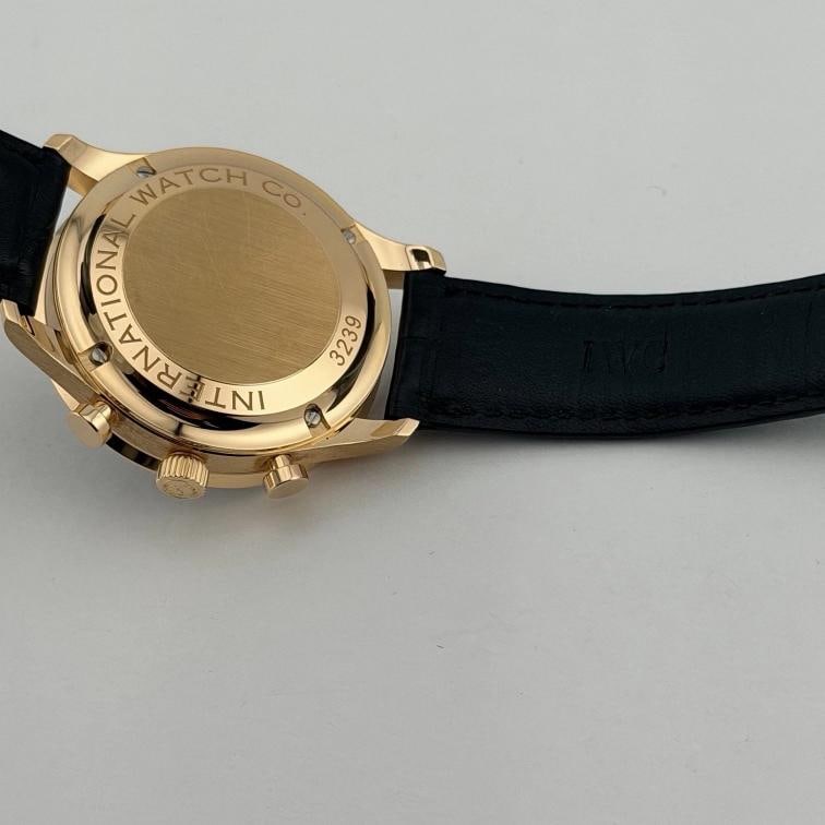 IWC Portuguese Chronograph Portugieser IW371415 41mm 18k Rose Gold Black Dial - 12