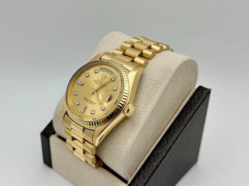 Rolex Day Date President 1803 36mm Champagne Diamond Dial 18K Yellow Gold - 3