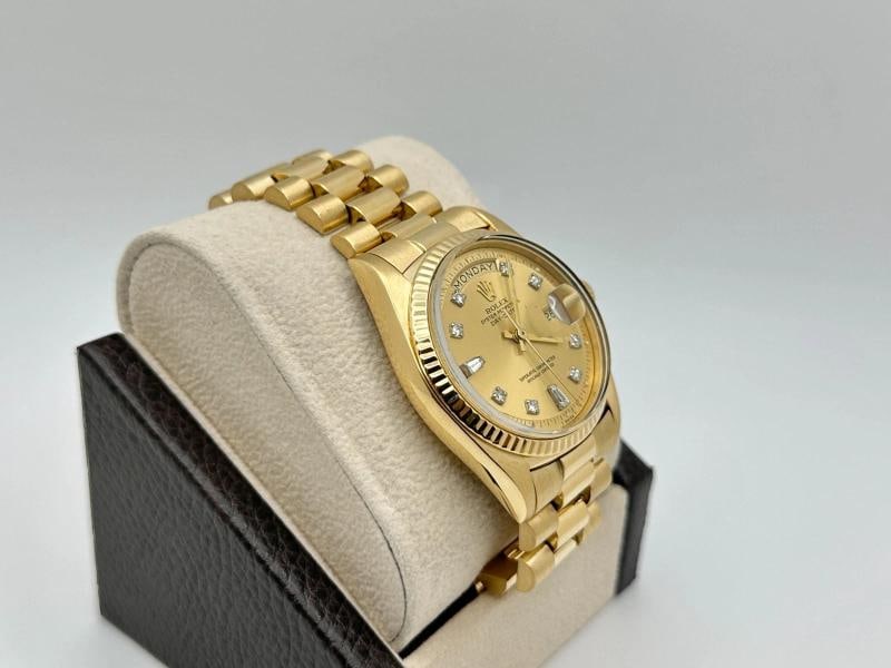 Rolex Day Date President 1803 36mm Champagne Diamond Dial 18K Yellow Gold - 4