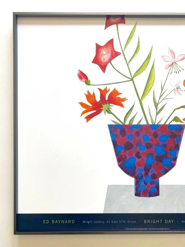 ED BAYNARD RARE VTG 1999 FINE ART LITHOGRAPH PRINT FRAMED MODERNIST EXHBT POSTER - 2