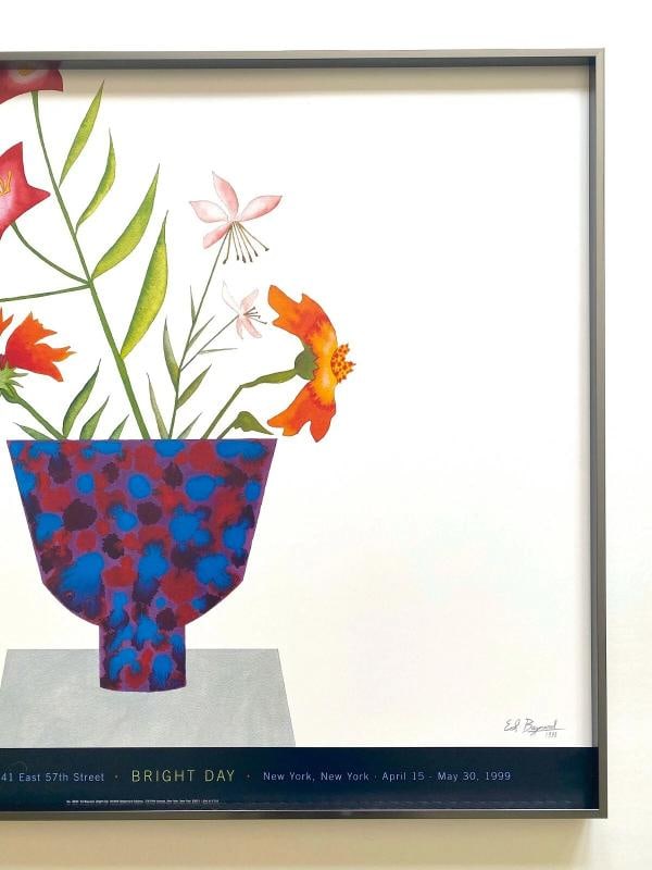 ED BAYNARD RARE VTG 1999 FINE ART LITHOGRAPH PRINT FRAMED MODERNIST EXHBT POSTER - 3