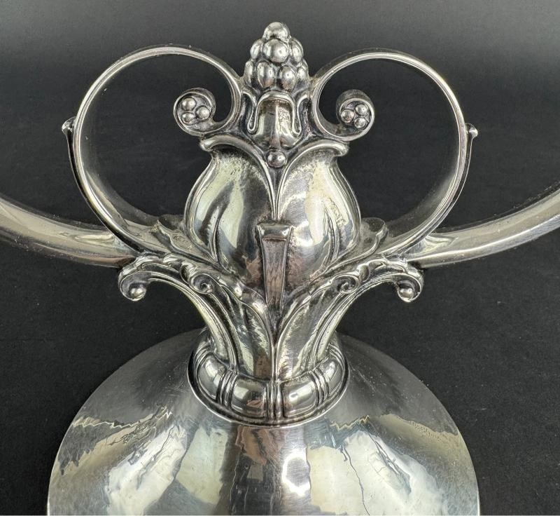 Stylish Pair Gorham Sterling Silver Jensen Style Double Arm Candelabra - 4