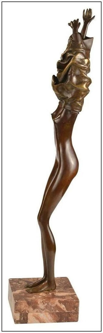 Bruno Bruni Large Original Bronze Sculpture Donna Che Si Veste Female Signed Art - 2