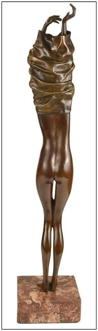 Bruno Bruni Large Original Bronze Sculpture Donna Che Si Veste Female Signed Art - 3