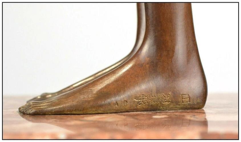 Bruno Bruni Large Original Bronze Sculpture Donna Che Si Veste Female Signed Art - 4