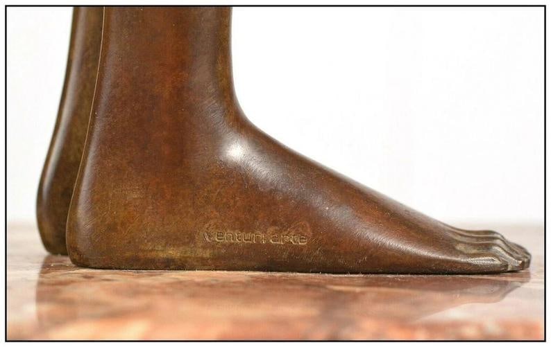 Bruno Bruni Large Original Bronze Sculpture Donna Che Si Veste Female Signed Art - 5