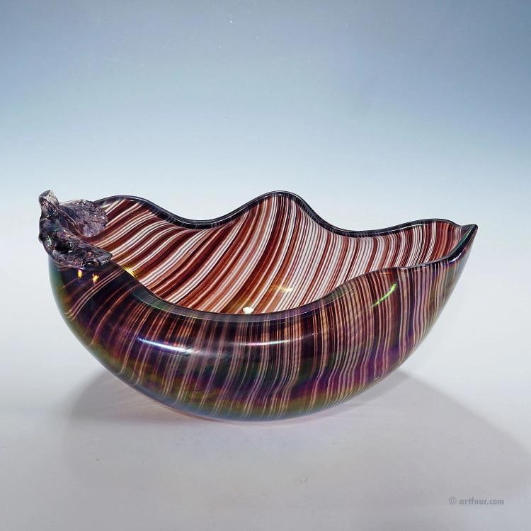 Large Tessuto Bowl by Tyra Lundgren for Venini, Murano - 2