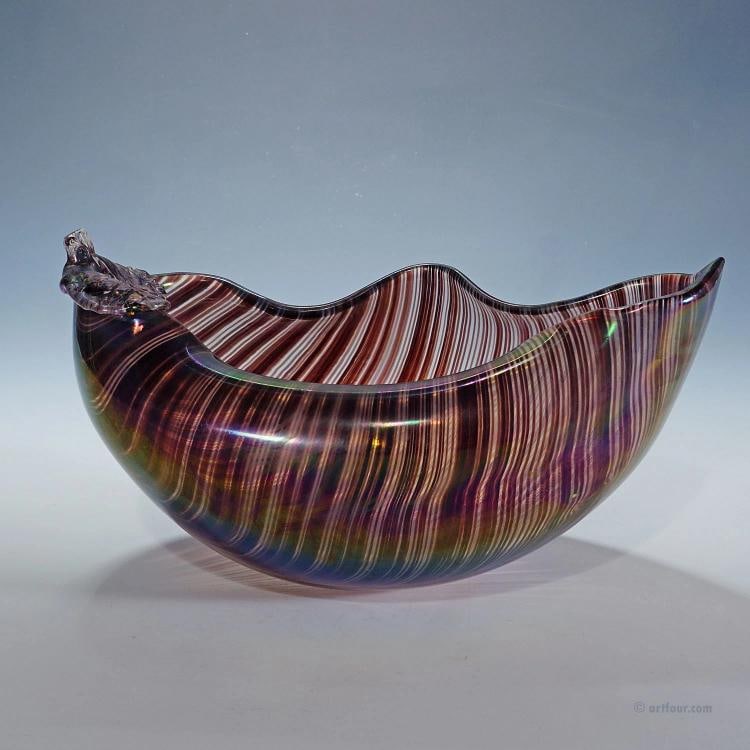 Large Tessuto Bowl by Tyra Lundgren for Venini, Murano - 3