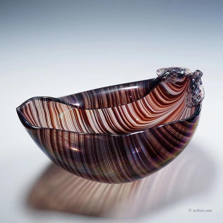 Large Tessuto Bowl by Tyra Lundgren for Venini, Murano - 5