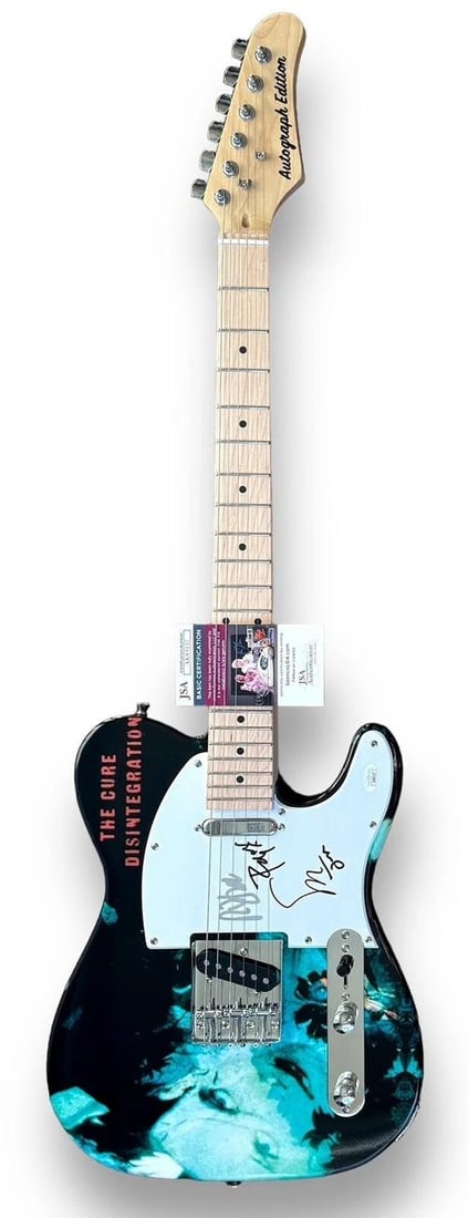 THE CURE Signed Guitar Custom Graphics JSA COA ROBERT SMITH SIMON ROGER JASO - 3