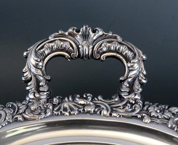 Fine Old Sheffield Fused Silverplate Double Handle Pedestal Bowl Centerpiece - 3
