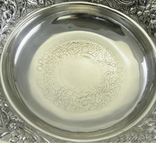 Fine Old Sheffield Fused Silverplate Double Handle Pedestal Bowl Centerpiece - 6