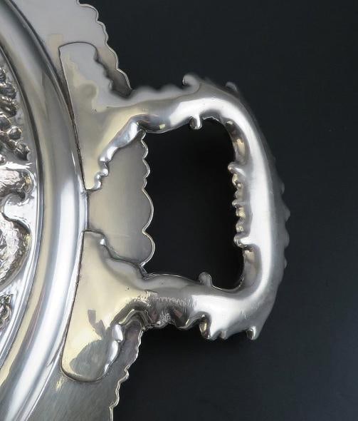 Fine Old Sheffield Fused Silverplate Double Handle Pedestal Bowl Centerpiece - 9