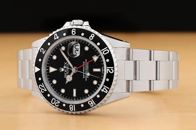 ROLEX MENS GMT MASTER 16700 STEEL DATE BLACK DIAL OYSTER 40MM WATCH w/ PAPER - 2
